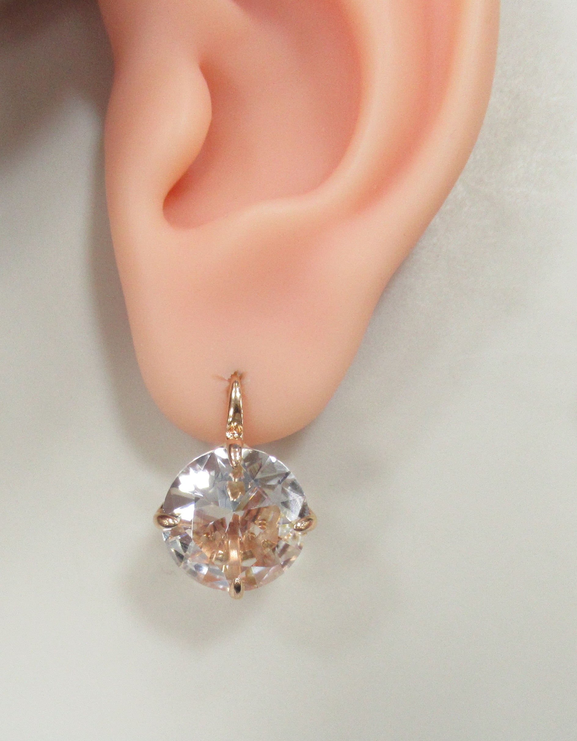 Серебряные серьги с горным хрусталем